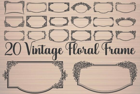 Elevate Designs with Vintage Floral Frames