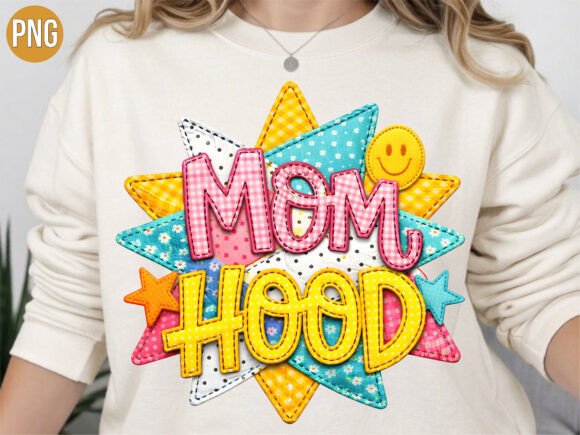Elevating Creative Projects with the Mom Hood Quilt Patchwork Star PNG Design