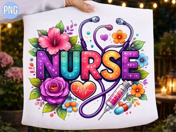 Elevating Healthcare Branding with Floral Rainbow Nurse Life Sublimation Designs