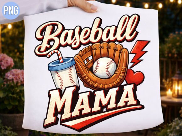 Elevating Your Creative Projects with the Vintage Baseball Mama Sports Drink PNG