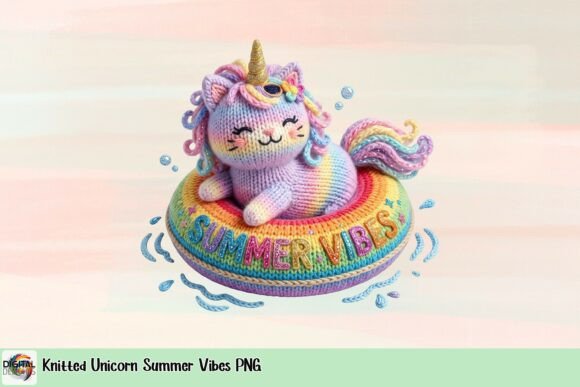 Evaluating the Knitted Unicorn Summer Vibes PNG for Creative Projects