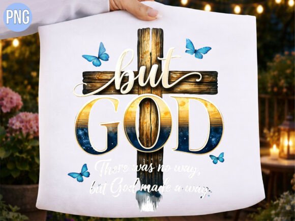 Exploring the But God Cross Butterflies Script PNG for Faith-Based Design