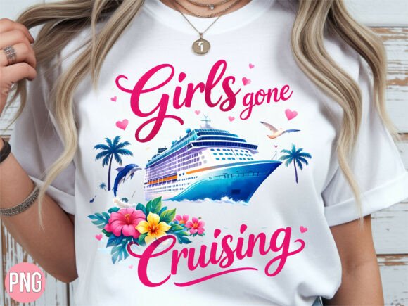 Girls Gone Cruising Summer Ship PNG for Designers