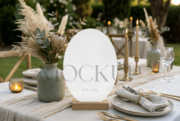 Modern Oval Wedding Sign Mockup: A Guide to Professional Presentation