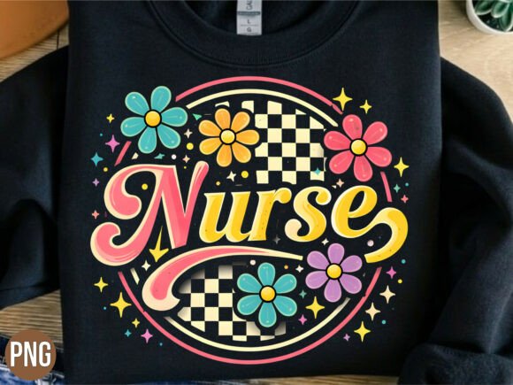 Retro Groovy Daisy Nurse PNG: Creative Uses