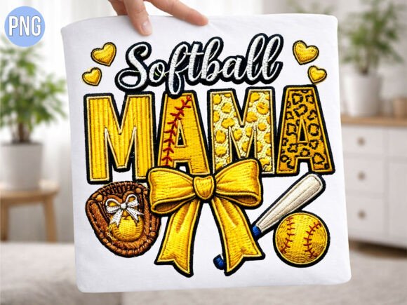 Softball Mama Leopard Bow Patch PNG Guide