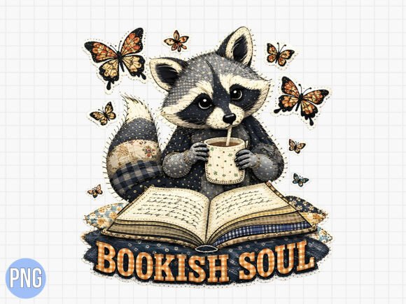 Strategic Branding with the Bookish Soul Reading Raccoon PNG